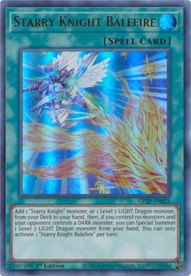 Starry Knight Balefire - GFTP-EN031 - Ultra Rare 1st Edition Ghosts From The Past 1st Edition Singles