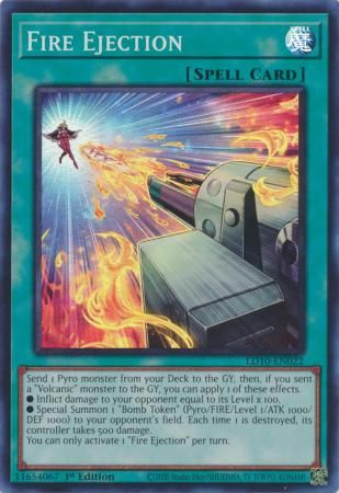 Fire Ejection - LD10-EN022 - Super Rare 1st Edition Soulburning Volcano 1st Edition Singles
