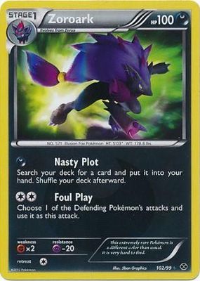 SJ Zoroark - 102/99 - Secret Rare Black &amp; White 4: Next Destinies Singles