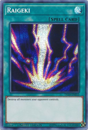 SJ Raigeki - TN19-EN010 - Prismatic Secret Rare Limited Edition Yu-Gi-Oh! Promo Cards
