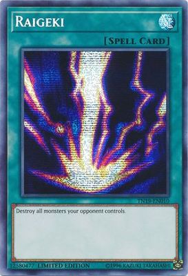 SJ Raigeki - TN19-EN010 - Prismatic Secret Rare Limited Edition Yu-Gi-Oh! Promo Cards