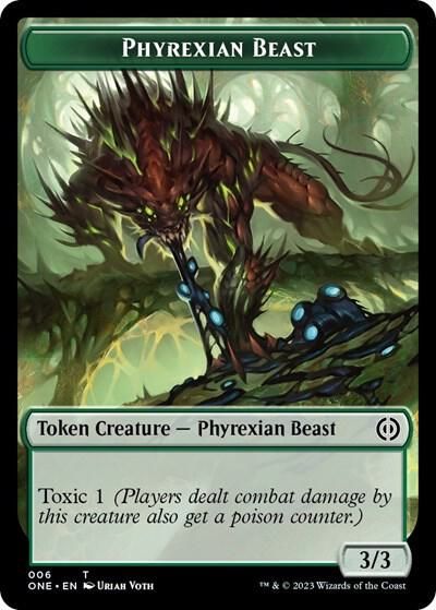 Phyrexian Goblin // Phyrexian Beast Double-Sided Token - Phyrexia: All Will Be One (ONE) Phyrexia: All Will Be One (Español)