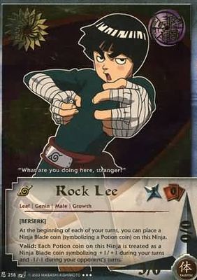 SJ Rock Lee &quot;Berserk&quot; - N-258 - Super Rare Naruto: Battle of Destiny