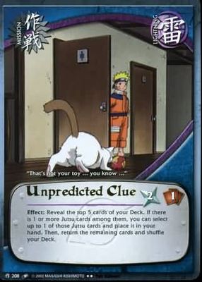 Unpredicted Clue - M-208 - Rare Naruto: Quest For Power
