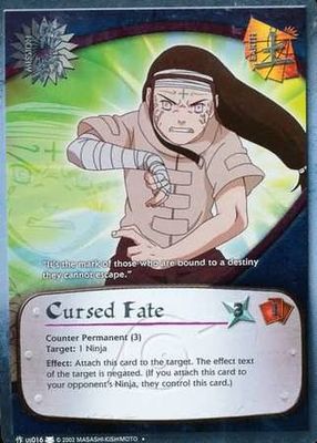 Cursed Fate - us016 - (Foil/Platinum Lettering)Promo Naruto CCG Promos Foil