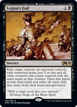 Legion&#39;s End 106/280 Magic 2020 (M20) Singles