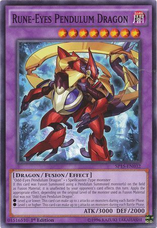 Rune-Eyes Pendulum Dragon - SP15-EN032 - Common 1st Edition Star Pack ARC-V Singles
