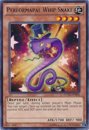 Performapal Whip Snake - DUEA-EN006 - Rare Unlimited Duelist Alliance Unlimited Singles