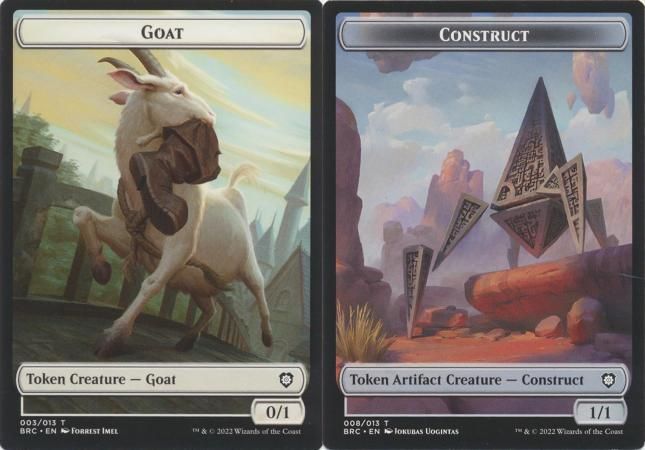 Goat 003/013 // Construct 008/013 Double Sided Token The Brothers&#39; War Commander