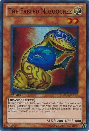 The Fabled Nozoochee - HA04-EN010 - Super Rare 1st Edition Hidden Arsenal 4: Trishula&#39;s Triumph [HA04] 1st Edition Singles
