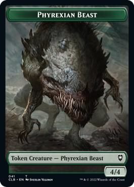 Phyrexian Beast // Wurm Double-sided Token - Commander Legends: Battle for Baldur&#39;s Gate (CLB)