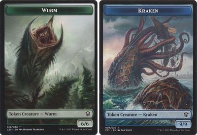 Wurm 019/030 | Kraken 004/030 - C21 Token Commander 2021 Singles (Español)