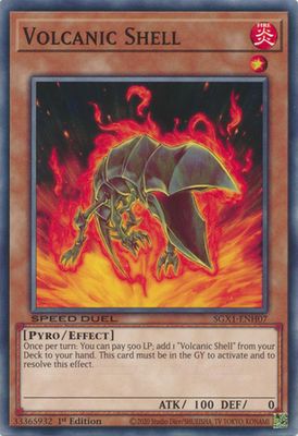 Volcanic Shell - SGX1-ENH07 - Common 1st Edition Speed Duel GX Duel Academy Box Singles