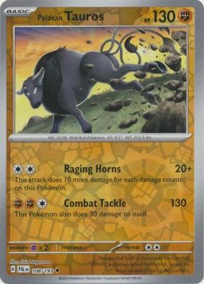 Paldean Tauros - 108/193 - Uncommon Reverse Holo Scarlet &amp; Violet: Paldea Evolved Reverse Holo Singles