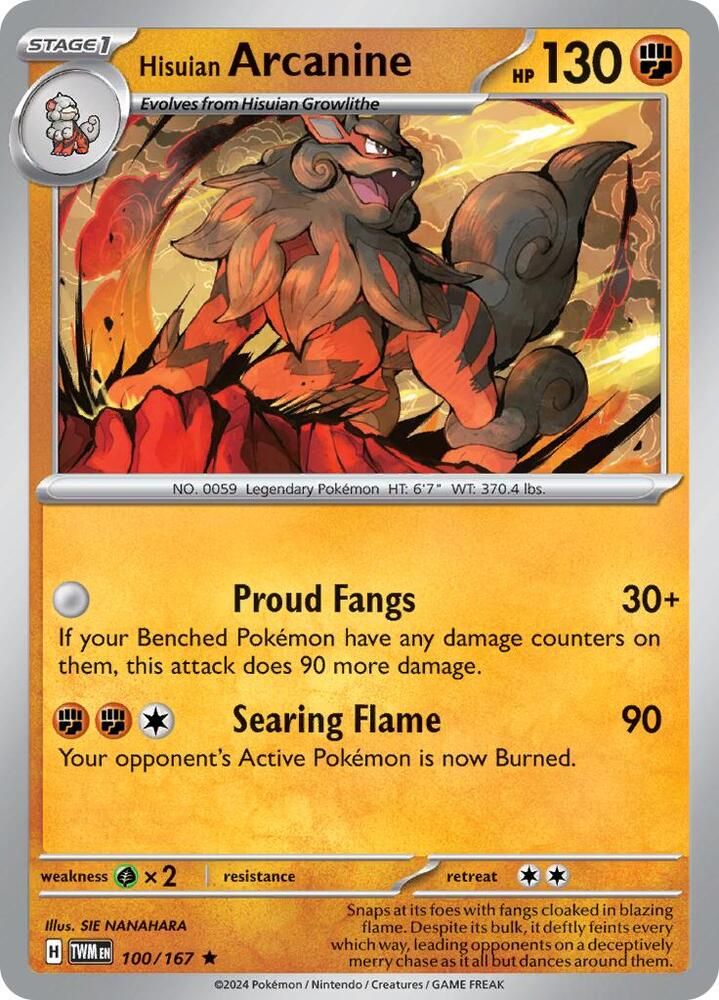 Hisuian Arcanine - SV06: Twilight Masquerade (TWM) SV06: Twilight Masquerade