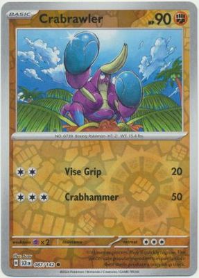 Crabrawler - 087/142 - Common Reverse Holo Scarlet &amp; Violet: Stellar Crown Reverse Singles