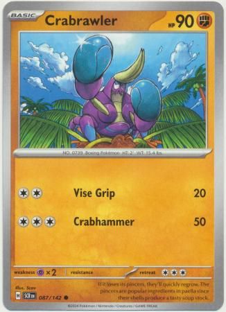 GA Crabrawler - 087/142 - Common Scarlet &amp; Violet: Stellar Crown Singles
