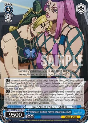 GA Miraculous Meeting, Narciso Anastasia &amp; Jolyne - JoJo&#39;s Bizarre Adventure: Stone Ocean Premium Booster (JJ) JoJo&#39;s Bizarre Adventure: Stone Ocean Premium Booster