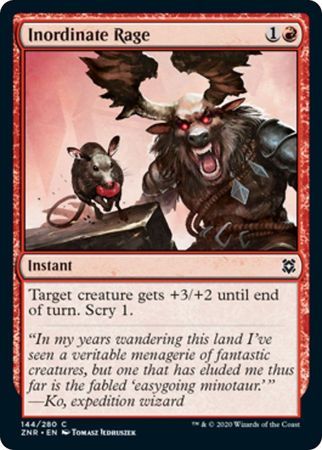 Inordinate Rage 144/280 Zendikar Rising Singles FOIL