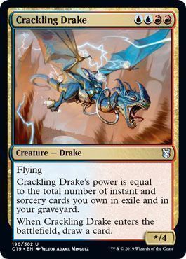 Crackling Drake 190/302 - Commander 2019 Singles
