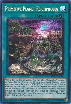 Primitive Planet Reichphobia - MP23-EN096 - Prismatic Secret Rare 1st Edition Mega Tin 2023 Dueling Heroes Singles