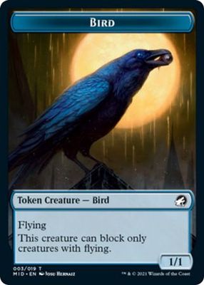 Bird Token 003/019 Innistrad: Midnight Hunt Singles