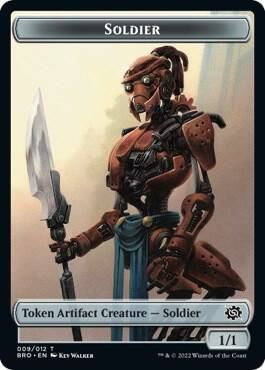 Powerstone // Soldier (009) Double-sided Token - The Brothers&#39; War (BRO) The Brothers&#39; War-Foil-