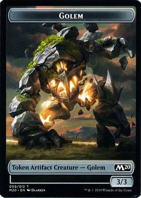 Golem Token 009/012 - Full Art Magic 2020 (M20) Singles