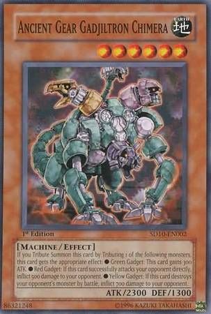 Ancient Gear Gadjiltron Chimera - SD10-EN002 - Common 1st Edition Structure Deck: Machine Re-Volt 1st Edition Singles