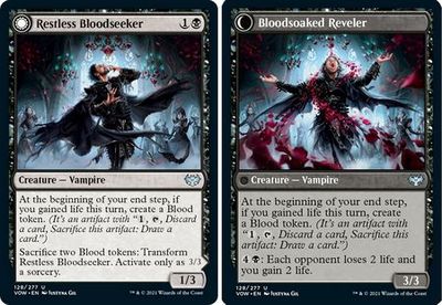 Restless Bloodseeker | Bloodsoaked Reveler 128/277 Innistrad: Crimson Vow Singles (Español)