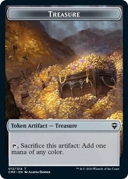 Rock // Treasure Double-Sided Token - Commander Legends (CMR) Commander Legends-Foil
