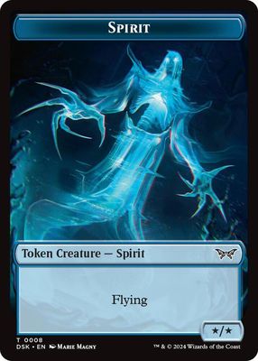 Spirit (0008) Token - Duskmourn: House of Horror (DSK) Duskmourn: House of Horror