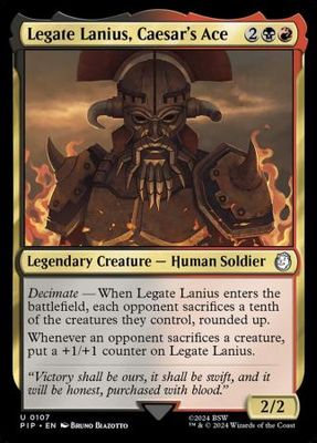 Legate Lanius, Caesar&#39;s Ace 0107 Universes Beyond: Fallout Commander Singles