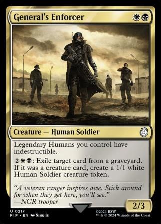 General&#39;s Enforcer 0217 Universes Beyond: Fallout Commander Singles