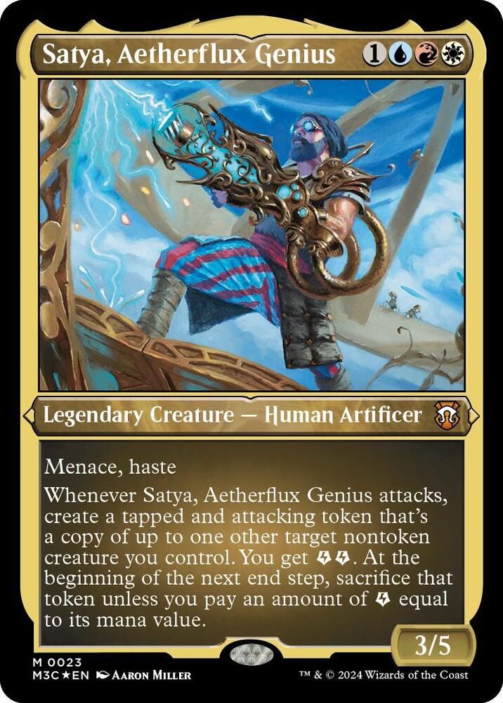 Satya, Aetherflux Genius (Foil Etched) - Commander: Modern Horizons 3 (M3C) Commander: Modern Horizons 3