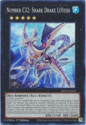 GA Number C32: Shark Drake LeVeiss - ROTA-EN041 - Super Rare 1st Edition Rage of the Abyss 1st Edition Singles