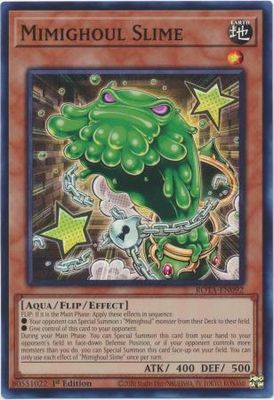 Mimighoul Slime - ROTA-EN092 - Super Rare 1st Edition Rage of the Abyss 1st Edition Singles