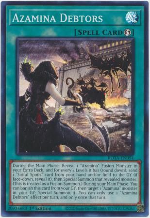 (Membresia) Azamina Debtors - ROTA-EN054 - Super Rare 1st Edition Rage of the Abyss 1st Edition Singles