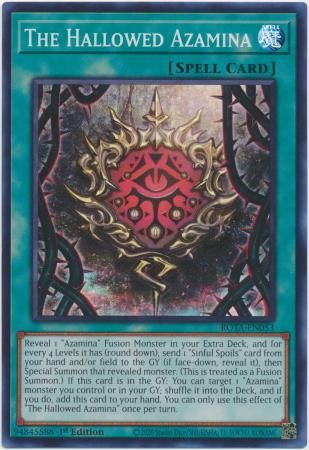GA The Hallowed Azamina - ROTA-EN053 - Super Rare 1st Edition Rage of the Abyss 1st Edition Singles *Espanol*