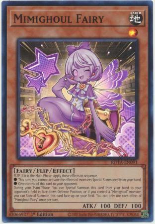 SJGA Mimighoul Fairy - ROTA-EN091 - Super Rare 1st Edition Rage of the Abyss 1st Edition Singles