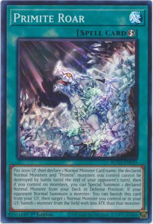 GA Primite Roar - ROTA-EN059 - Super Rare 1st Edition Rage of the Abyss 1st Edition Singles