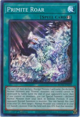 GA Primite Roar - ROTA-EN059 - Super Rare 1st Edition Rage of the Abyss 1st Edition Singles