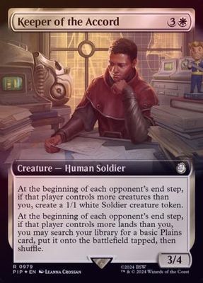 Keeper of the Accord Extended Art Surge Foil 0979 Universes Beyond: Fallout Surge Foil Singles