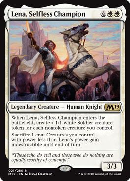 Lena, Selfless Champion 021/280 Magic 2019 (M19) Singles
