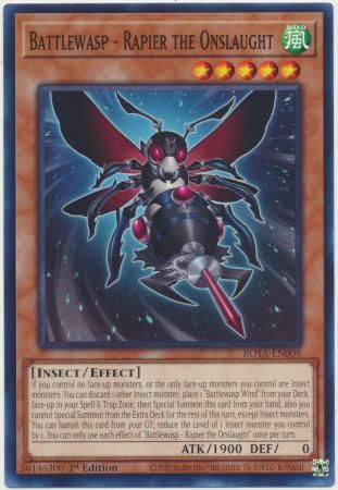 (Membresia) Battlewasp - Rapier the Onslaught - ROTA-EN009 - Common 1st Edition Rage of the Abyss 1st Edition Singles