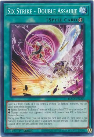 GA Six Strike - Double Assault - ROTA-EN063 - Common 1st Edition Rage of the Abyss 1st Edition Singles