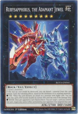 GA Rubysapphirus, the Adamant Jewel - ROTA-EN044 - Common 1st Edition Rage of the Abyss 1st Edition Singles