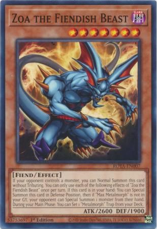 (Membresia) Zoa the Fiendish Beast - ROTA-EN007 - Common 1st Edition Rage of the Abyss 1st Edition Singles