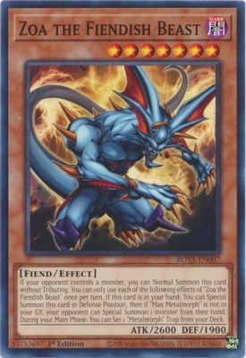 GA Zoa the Fiendish Beast - ROTA-EN007 - Common 1st Edition Rage of the Abyss 1st Edition Singles