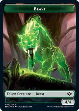 Treasure (021) // Beast Double-sided Token - Modern Horizons 2 (MH2) Modern Horizons 2-Foil